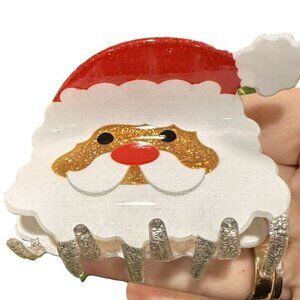 Santa Acrylic Claw Hair Clip